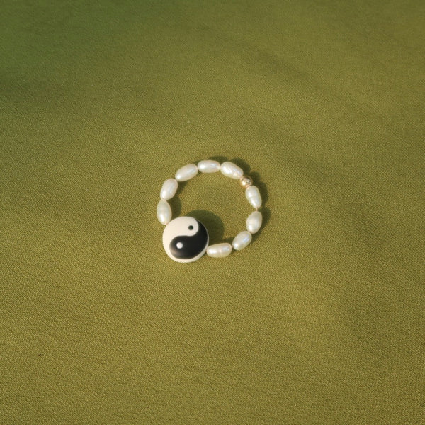 Yin Yang Pearl Ring