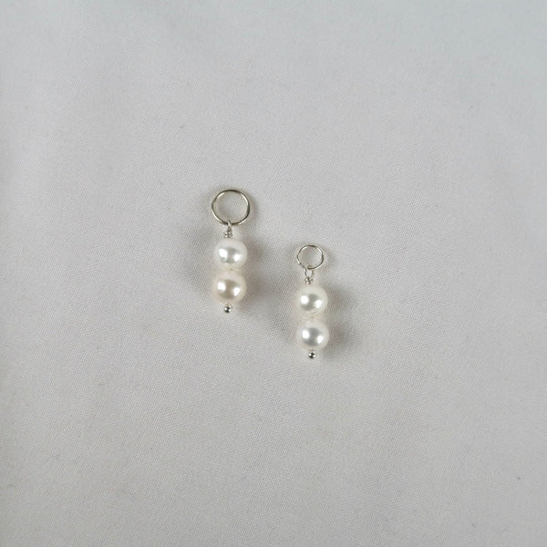 Double Pearl Charm (Silver)