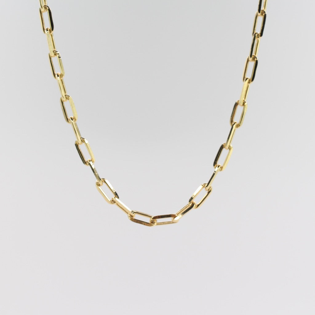 Buy EDDIE Thick Gold Chain Necklace Paperclip Chain Long Link Chain 14kt  Gold Filled Jewelry Rectangle Demi Fine Jewellery Online in India - Etsy