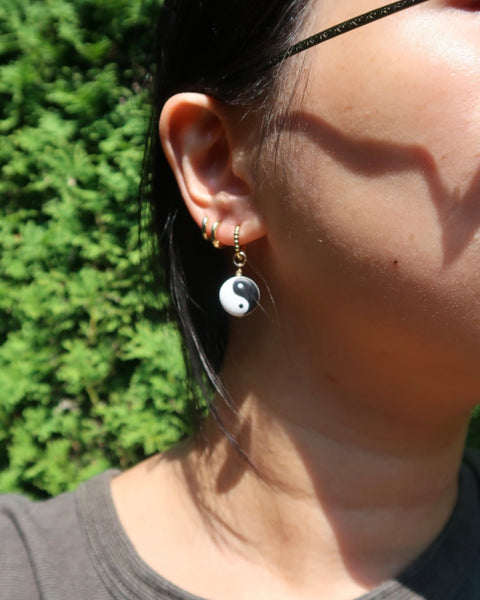 Yin Yang Charm Earrings